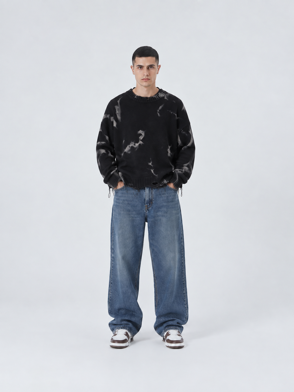 Maglione Destroyed | Duca Homme (nero)