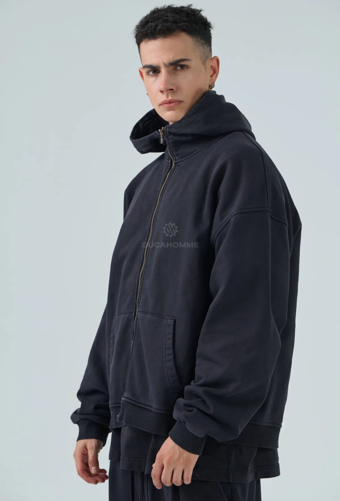 completo felpa e pantaloni oversize uomo duca homme