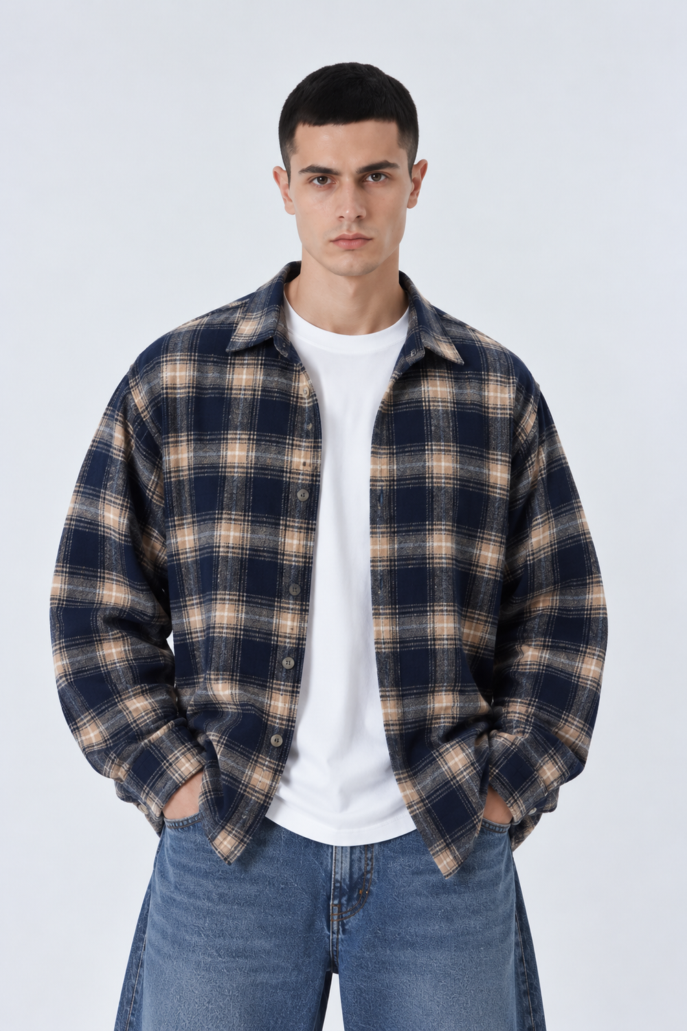 Camicia Quadri | Duca Homme (blu)