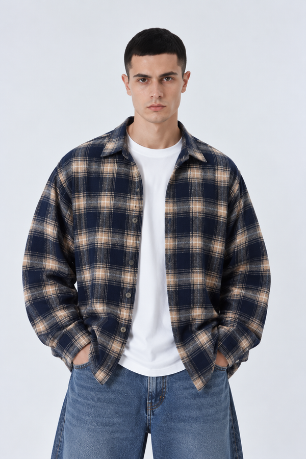 Camicia Quadri | Duca Homme (blu)