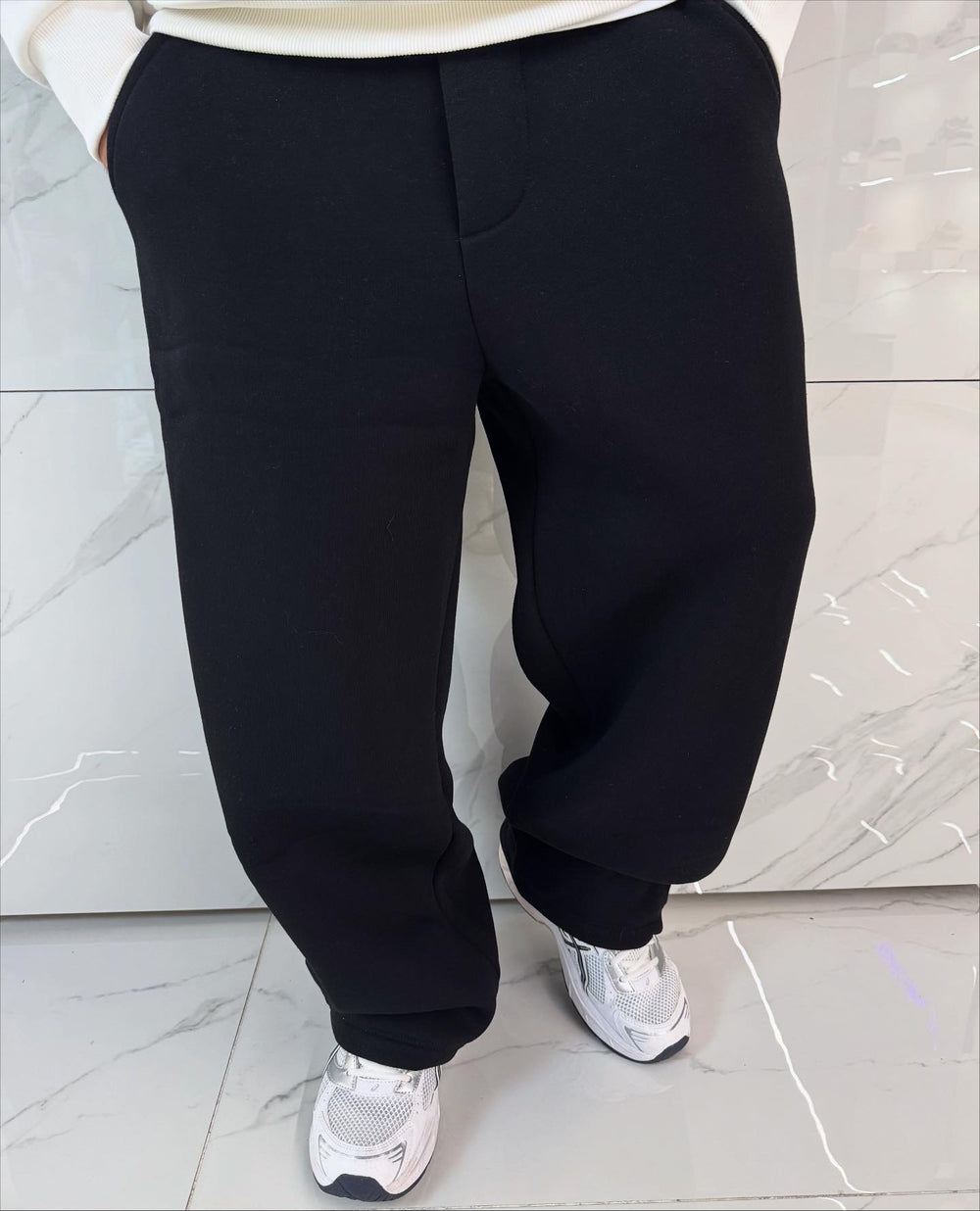 Pantaloni Tuta Uomo Duca Homme Neri | Fondo Largo | Cotone Streetwear