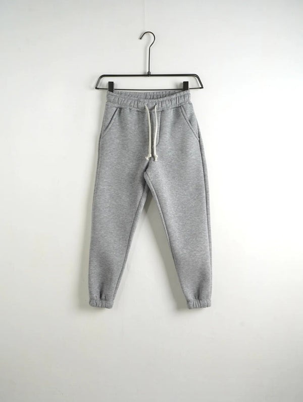 Pantaloni Tuta Bambino Grigio Melange Felpati - Duca Homme Junior