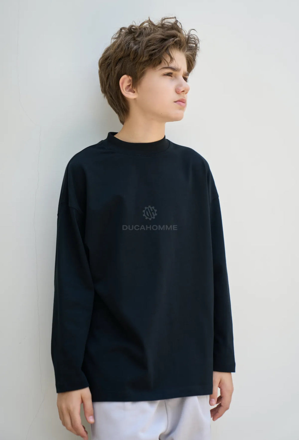 Maglia Manica Lunga Nera Bambino Duca Homme | T-Shirt Kids Streetwear
