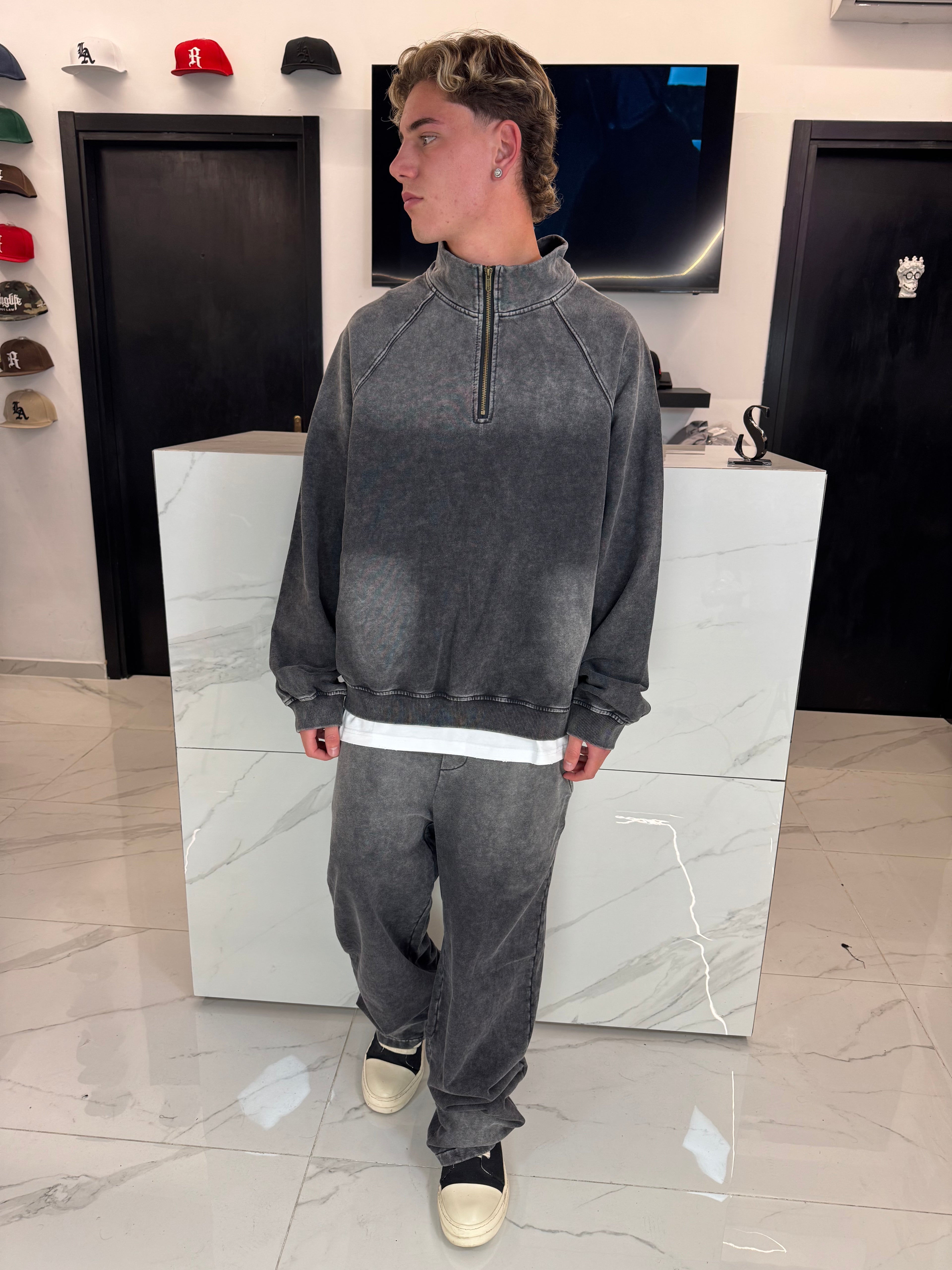 tuta completa da uomo duca homme acid wash