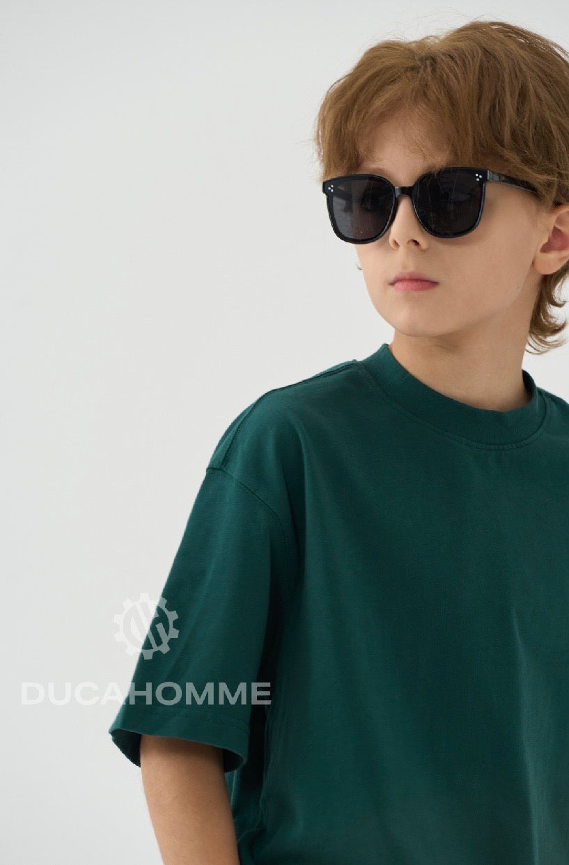 T Shirt Bambino Oversize Duca Homme Verde Gucci