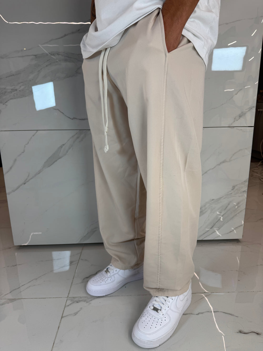 Pantalone Panna Fondo Largo Duca Homme | Elegante Streetwear Uomo