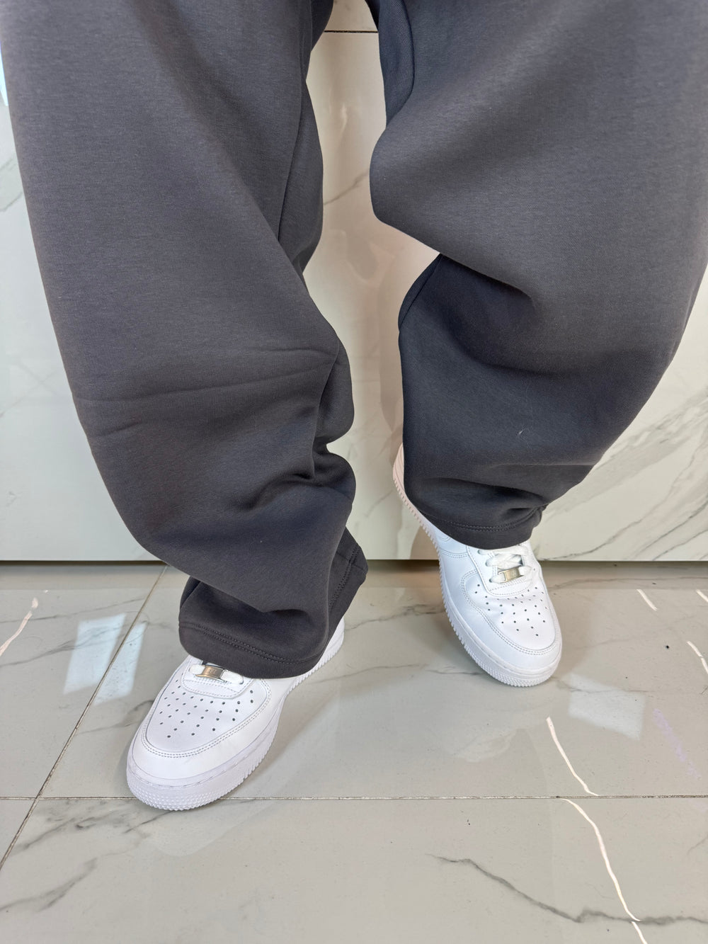 Pantaloni Tuta Grigio Piombo Fondo Largo Duca Homme | Streetwear Uomo