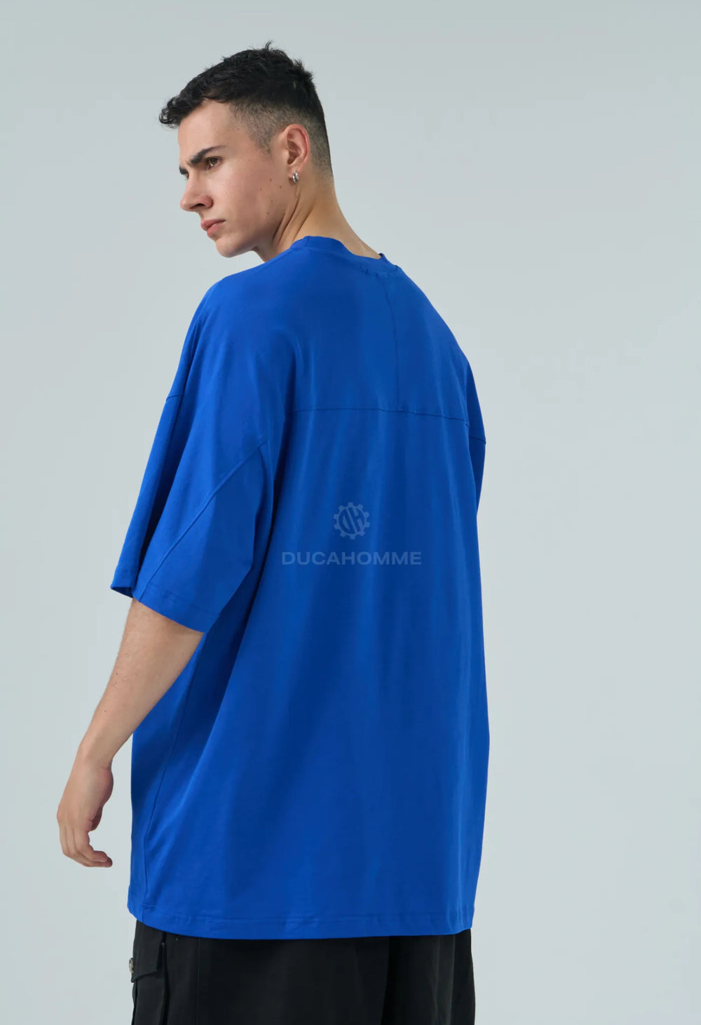 T Shirt Oversize Long Fit Uomo Duca Homme Blu