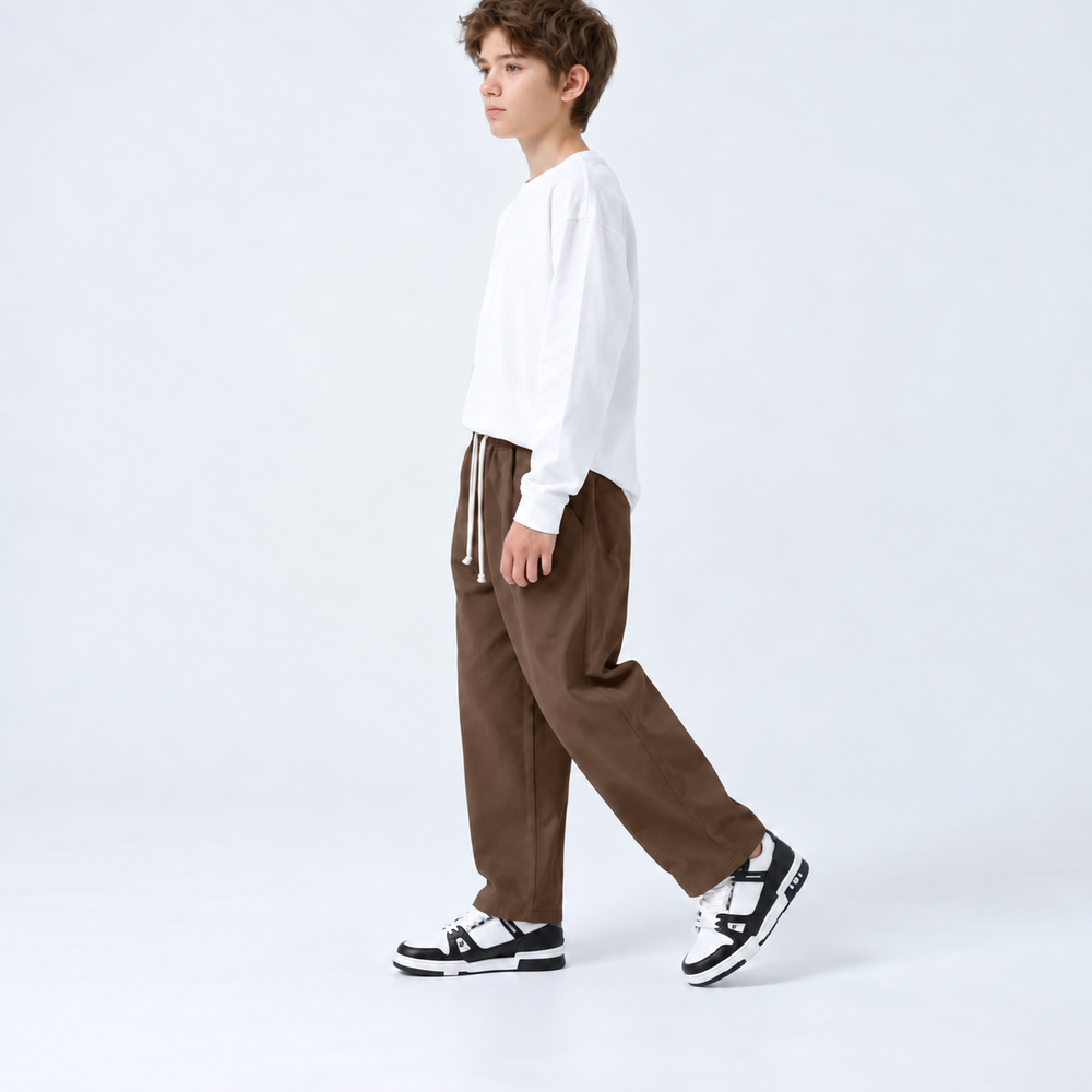 Pantalone Baggyfit-Duca Homme (marrone)