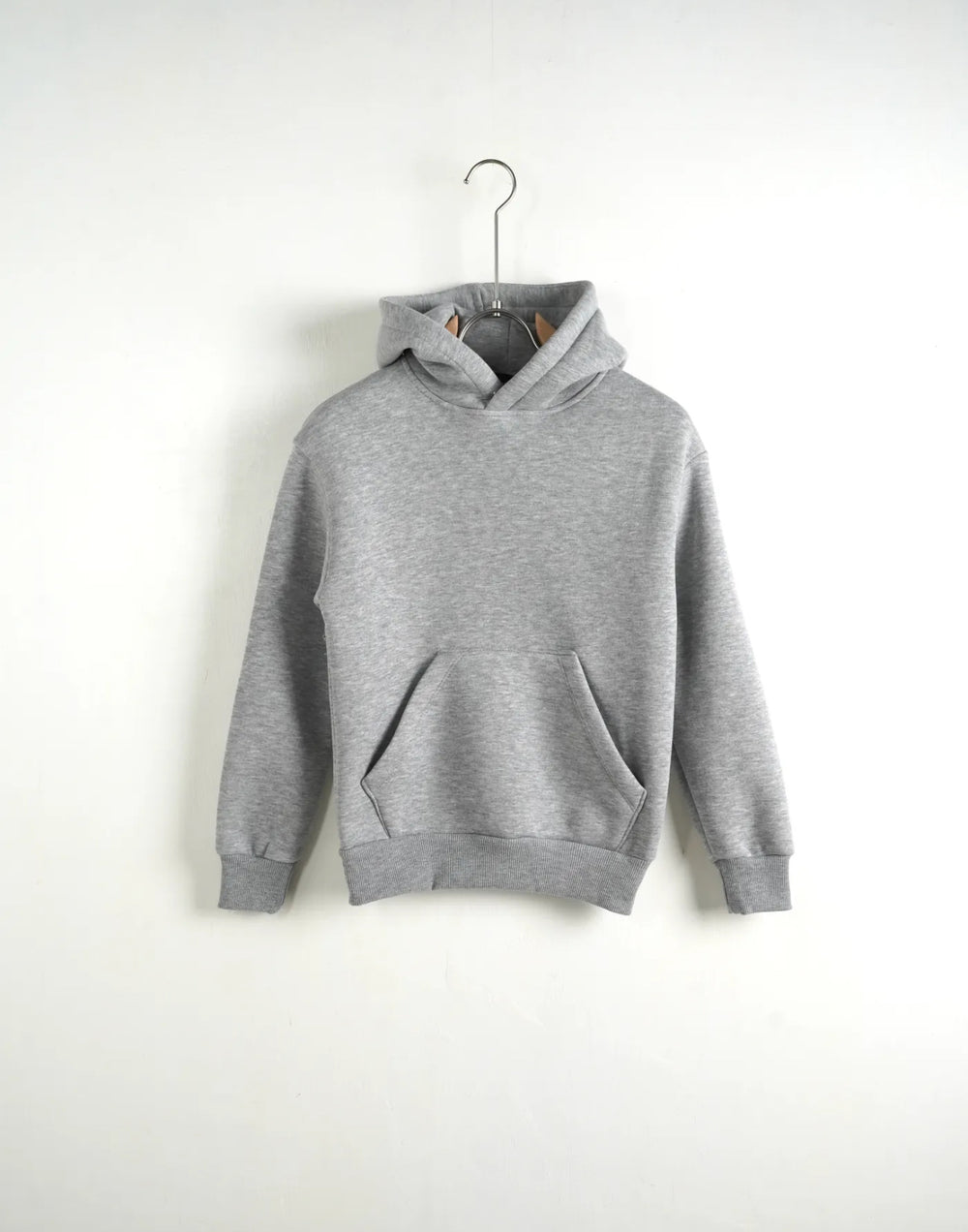 Felpa con Cappuccio Grigio Melange Bambino - Duca Homme Junior