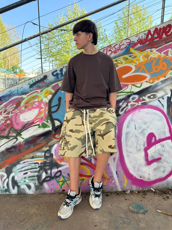 Bermuda Camo Cargo Oversize | Duca Homme(beige)