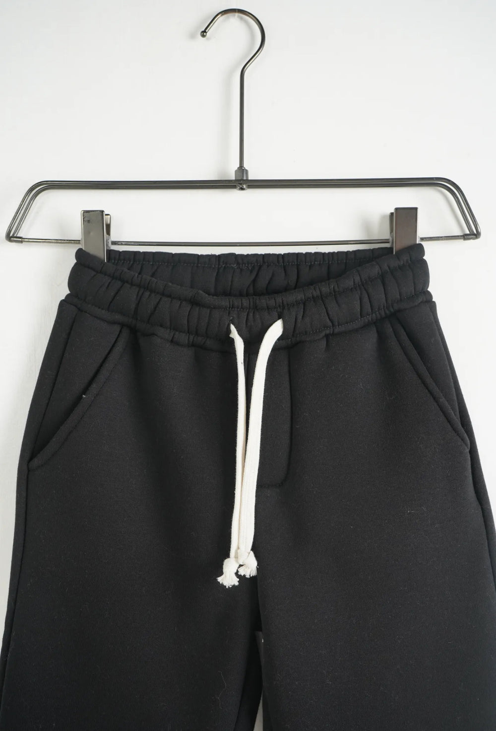 Pantaloni Tuta Bambino Neri Felpati Basic - Duca Homme Junior