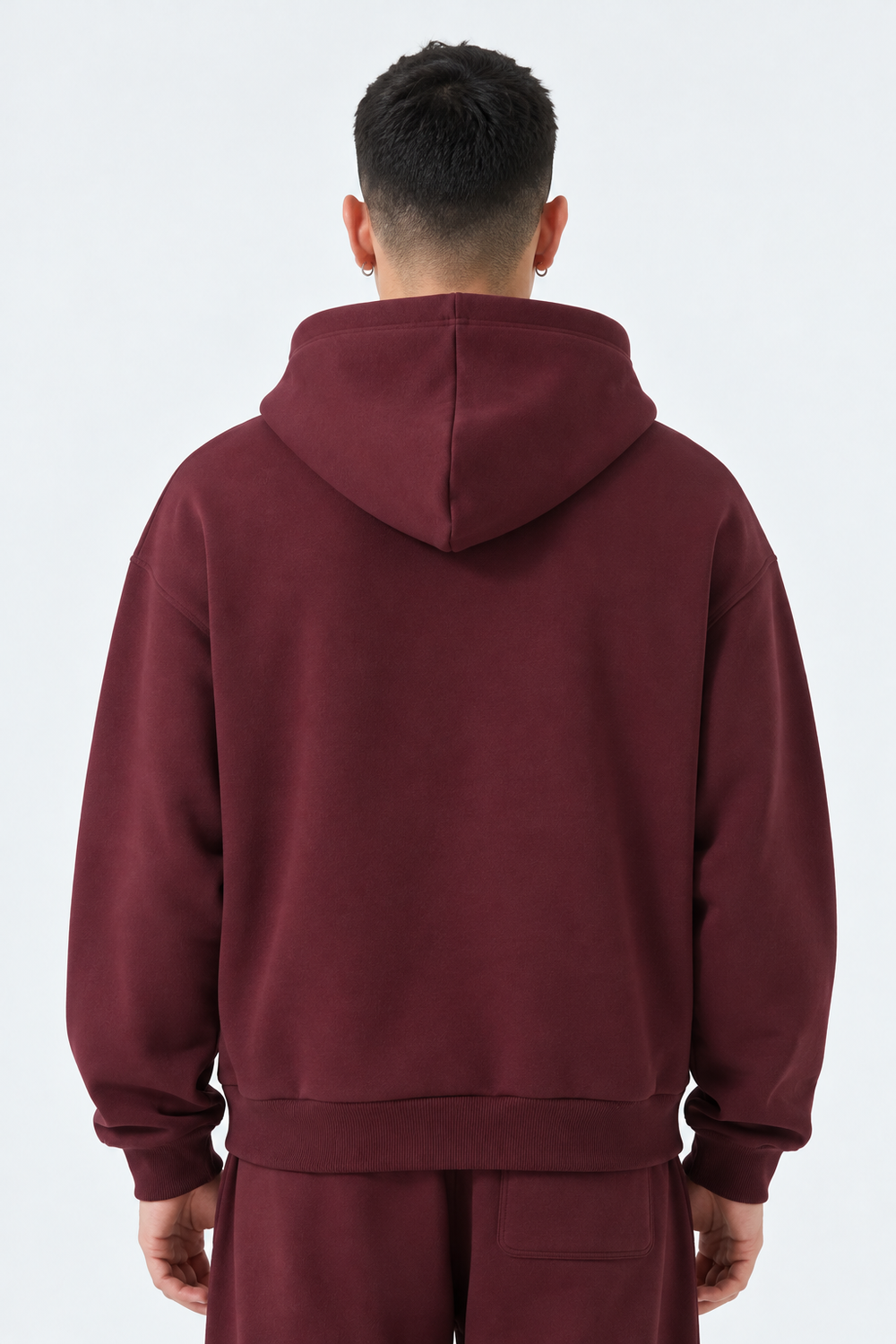 Felpa Full Zip Boxyfit | Duca Homme (bordeaux)