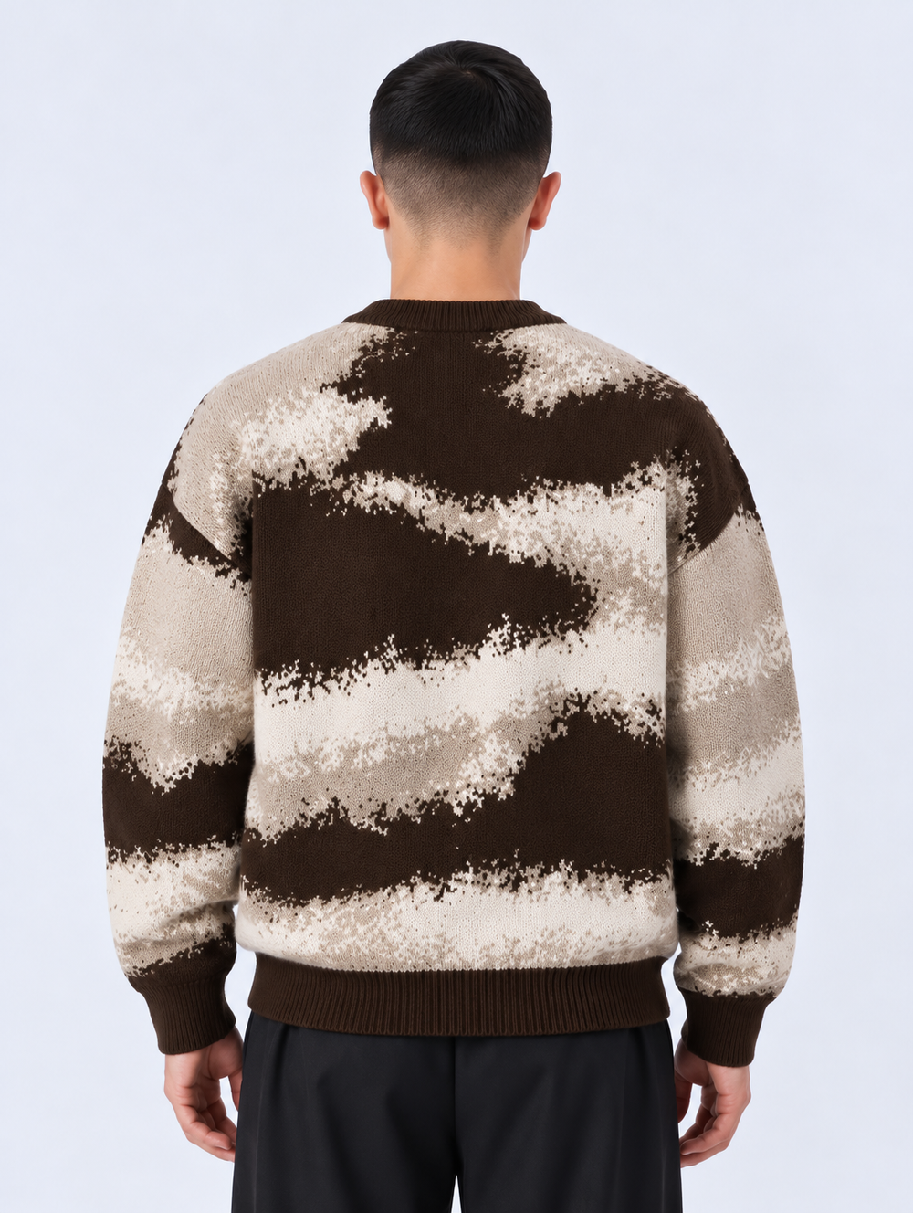 Maglione Girocollo Fantasia | Duca Homme (marrone)