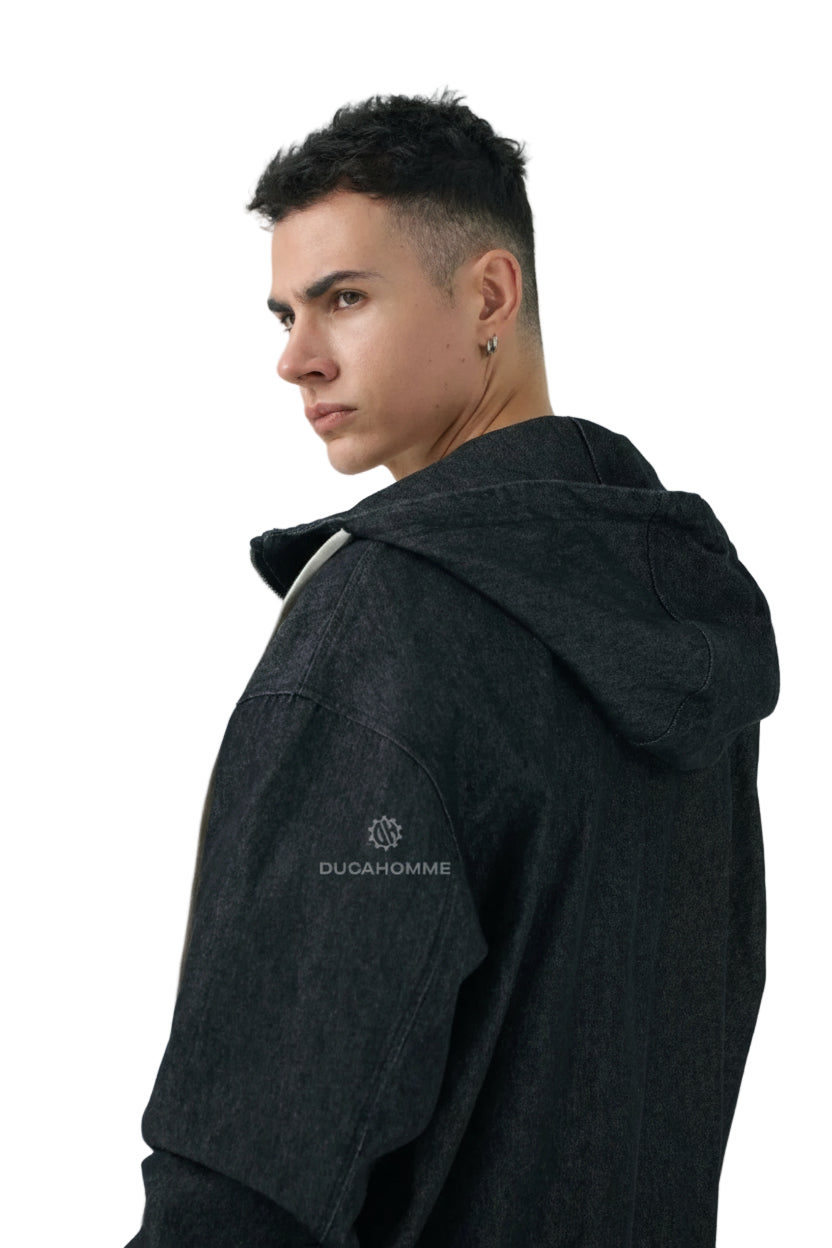 felpa con cappuccio abbigliamento duca home monocolore bambino con zip