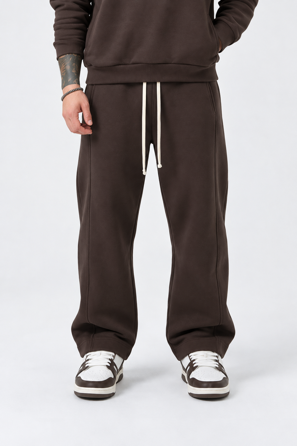 Pantatuta Felpata Baggy | Duca Homme (marrone)