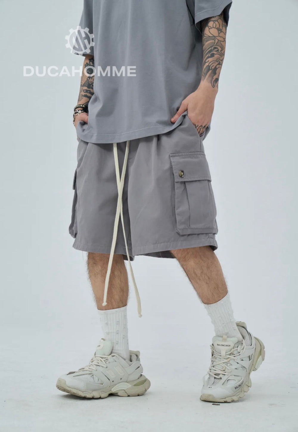 Bermuda Cargo Uomo | Duca Homme  (grigio chiaro)