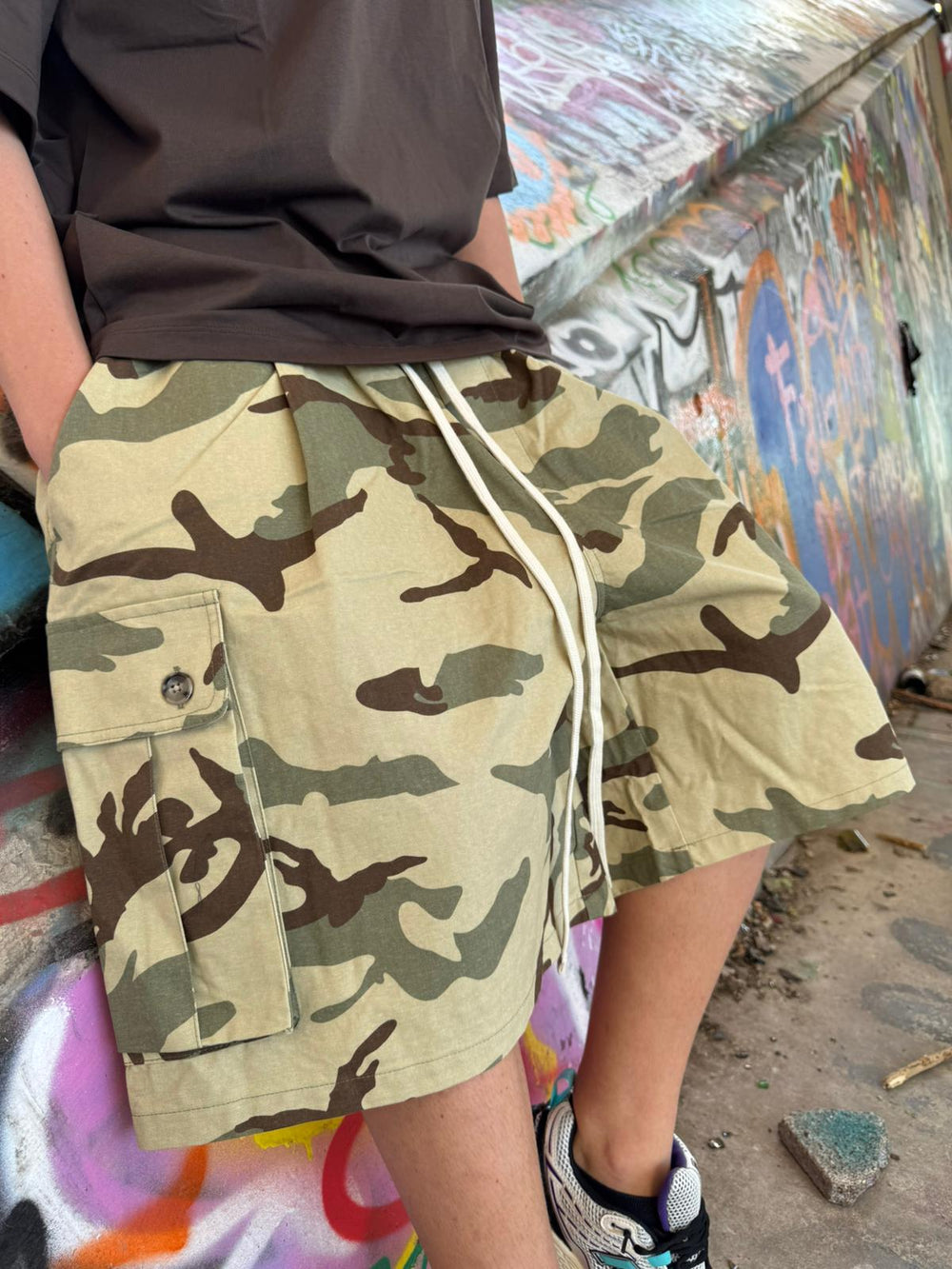 Bermuda Camo Cargo Oversize | Duca Homme(beige)