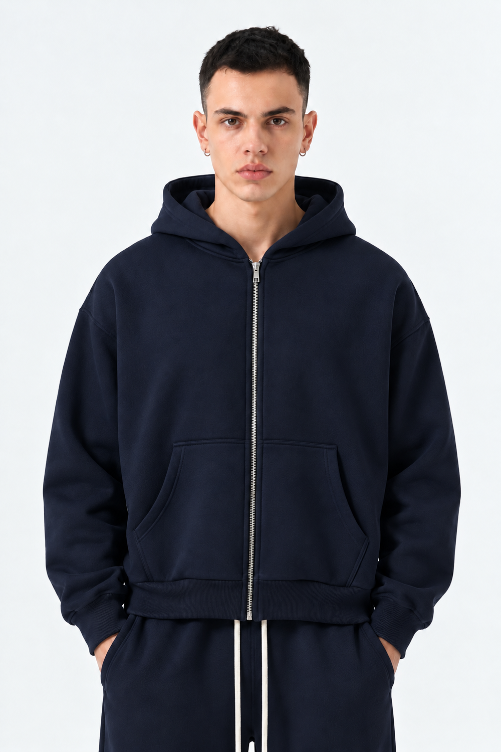 Felpa Full Zip Boxyfit | Duca Homme (blu)