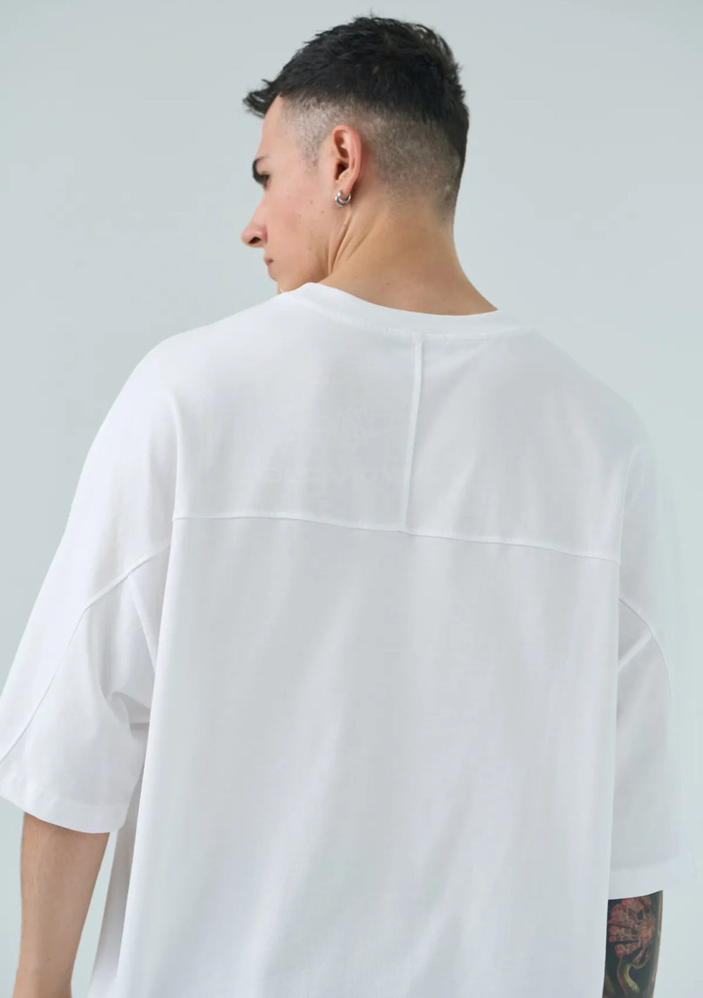 T Shirt Oversize Long Fit Uomo Duca Homme Bianco