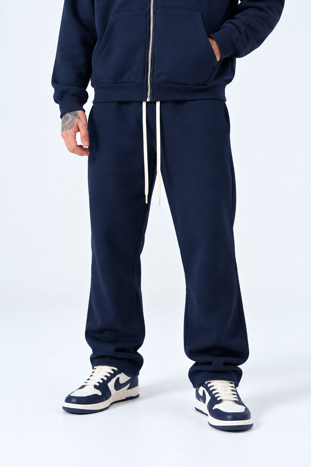 Completo Tuta Felpata Full zip | Duca Homme (blu)