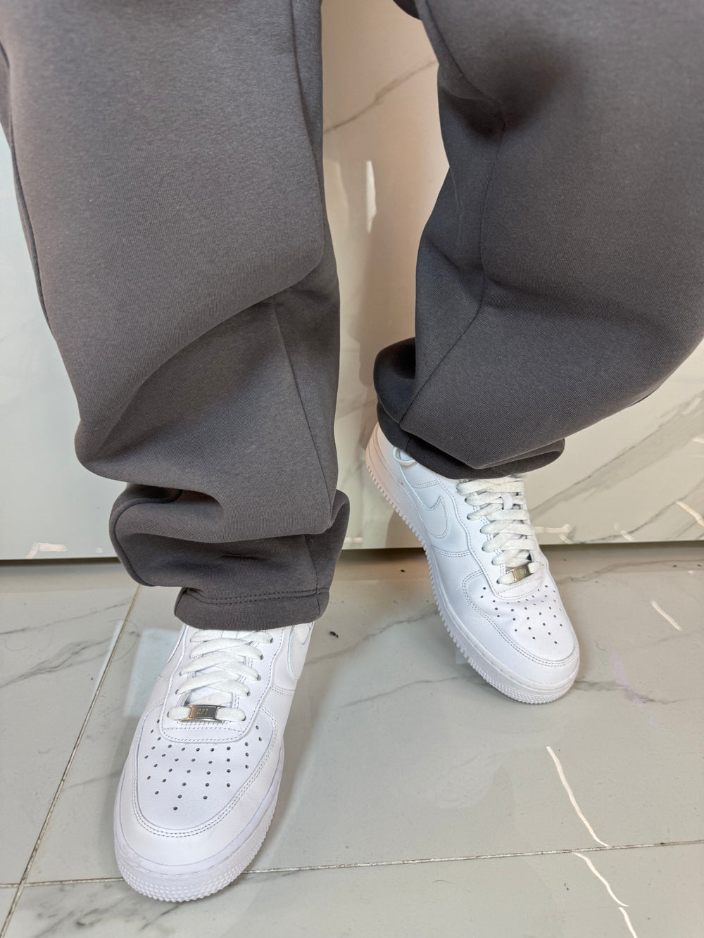 Tuta Baggy Grigio Piombo Riga Duca Homme | Completo Felpa Pantalone Urban
