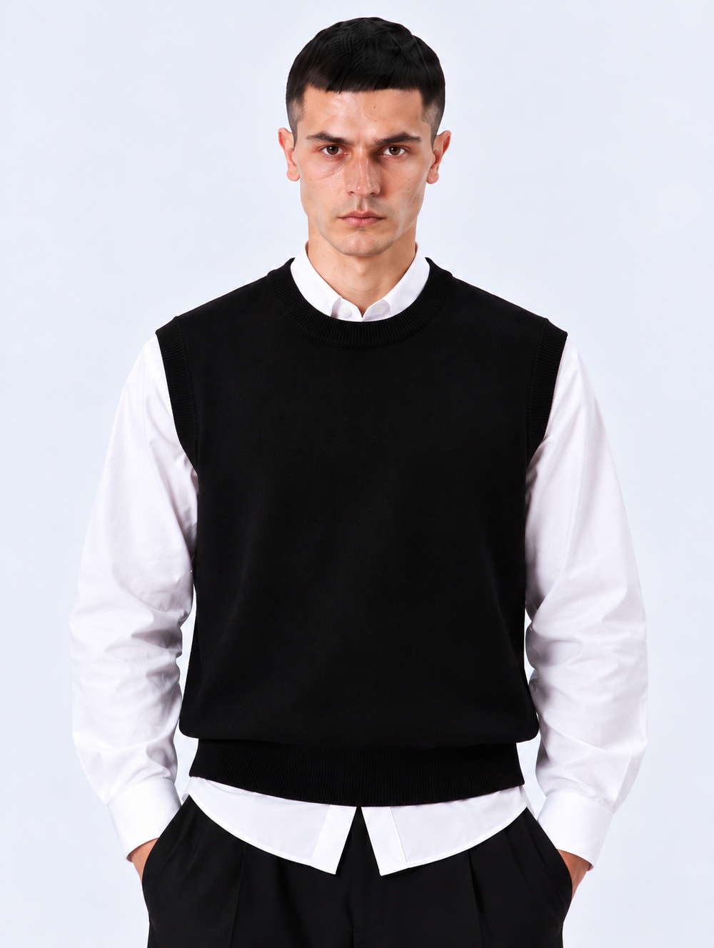 Gilet Girocollo | Duca Homme (nero)