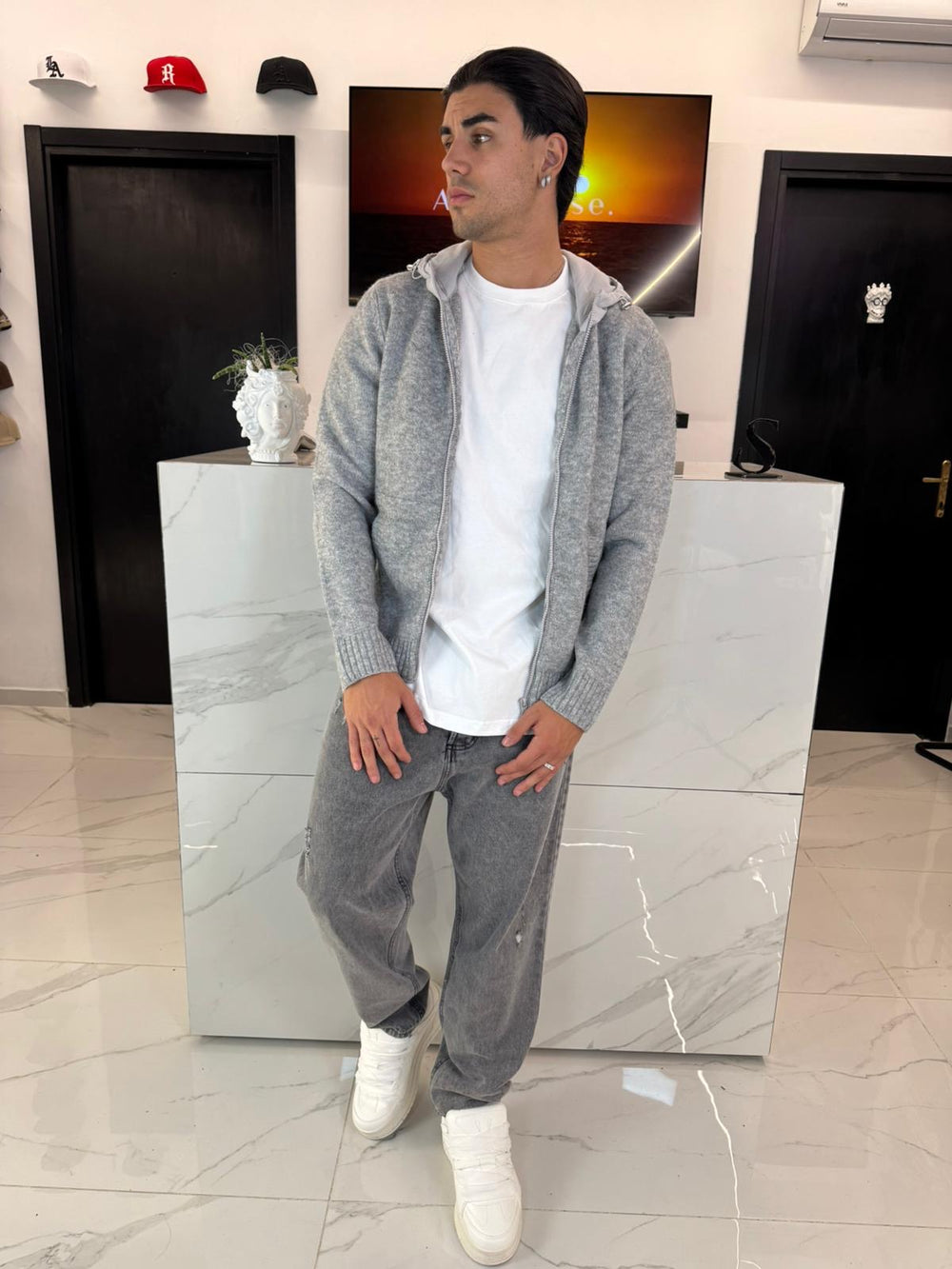 Giacchetto Sartoriale Grigio Duca Homme | Elegante Uomo Streetwear