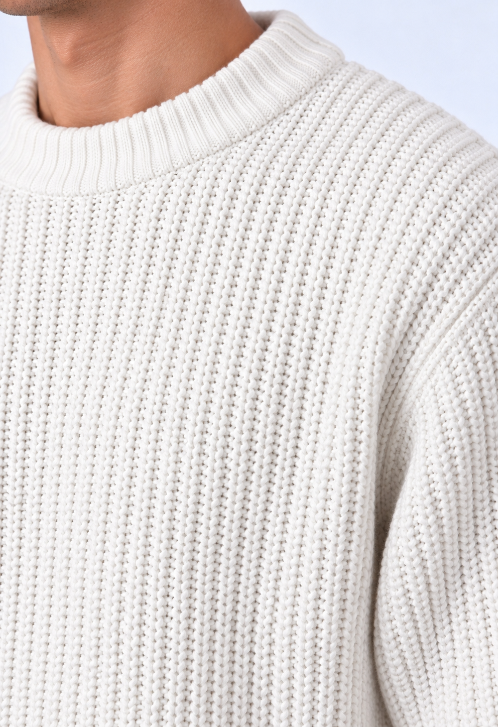 Maglione Girocollo Coste | Duca Homme (bianco)