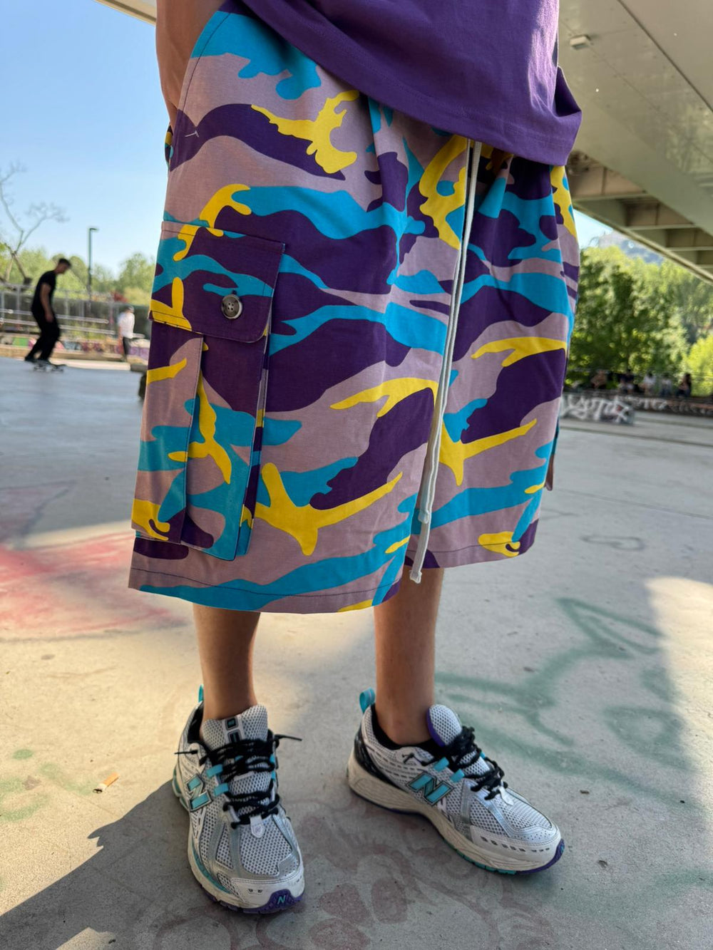 Bermuda Camo Cargo Oversize | Duca Homme(viola)