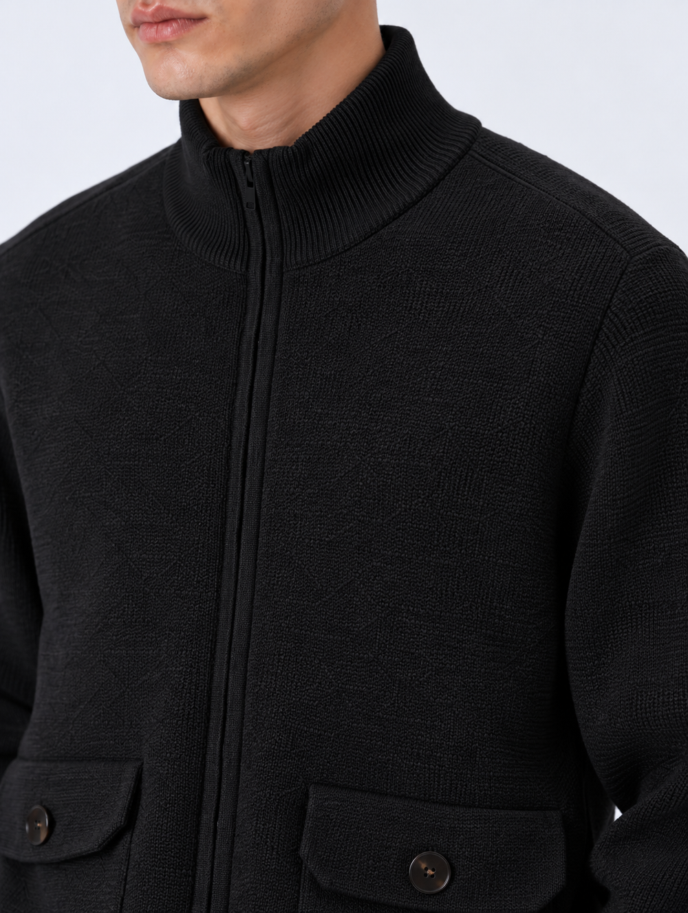 Cardigan Full Zip | Duca Homme (nero)