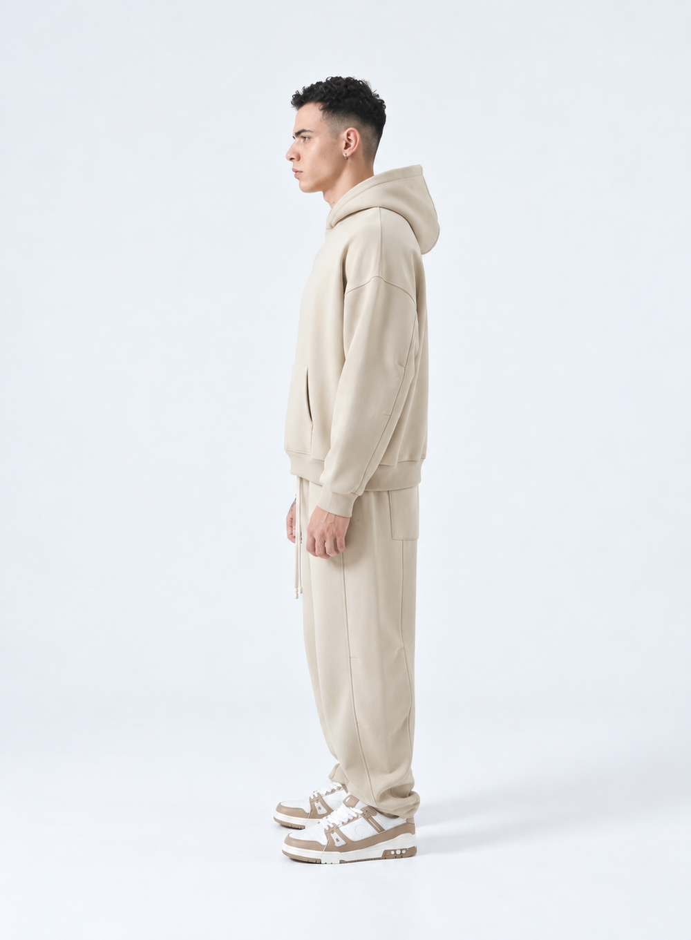 Completo Felpato Balloon Fit | Duca Homme (beige)