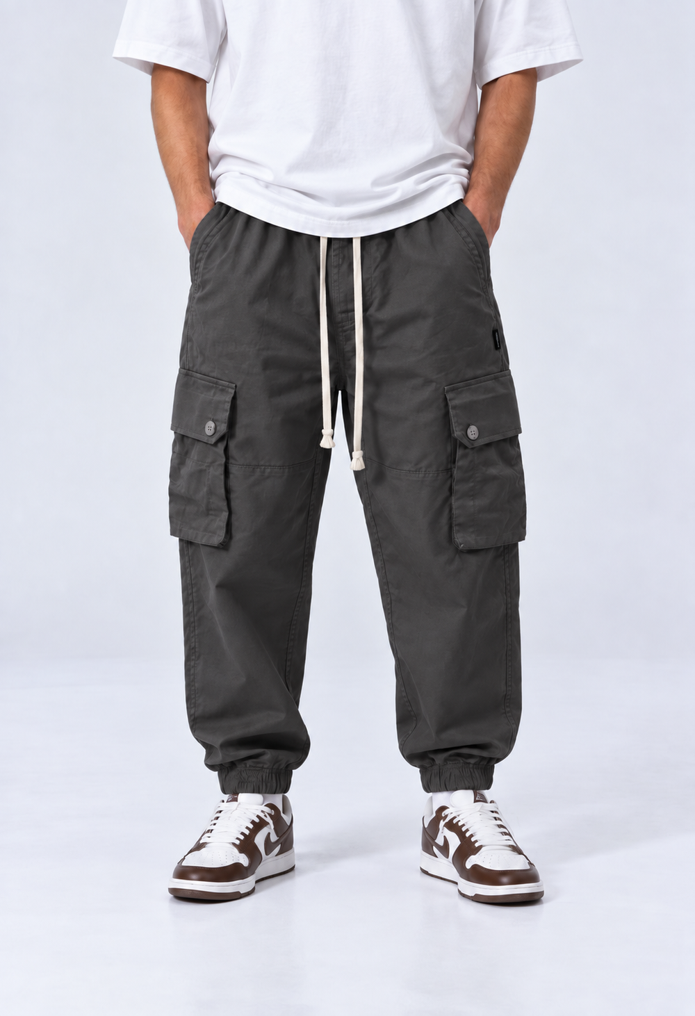 Pantalone Cargo | Duca Homme (grigio piombo)