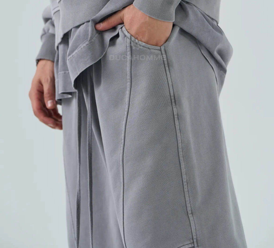 completa da uomo duca homme grigio zip