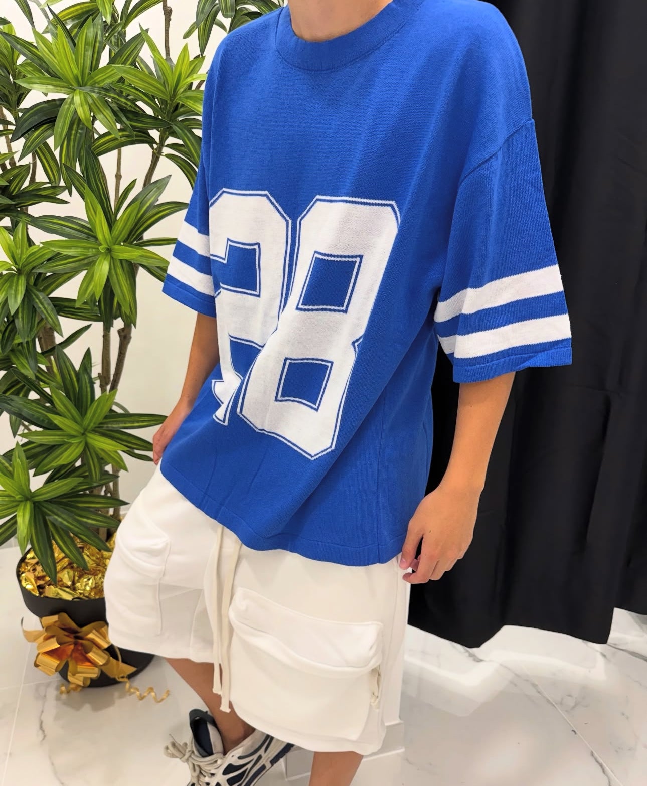 T-Shirt Bambino Ragazzo Stile Football Americano Blu - Duca Homme