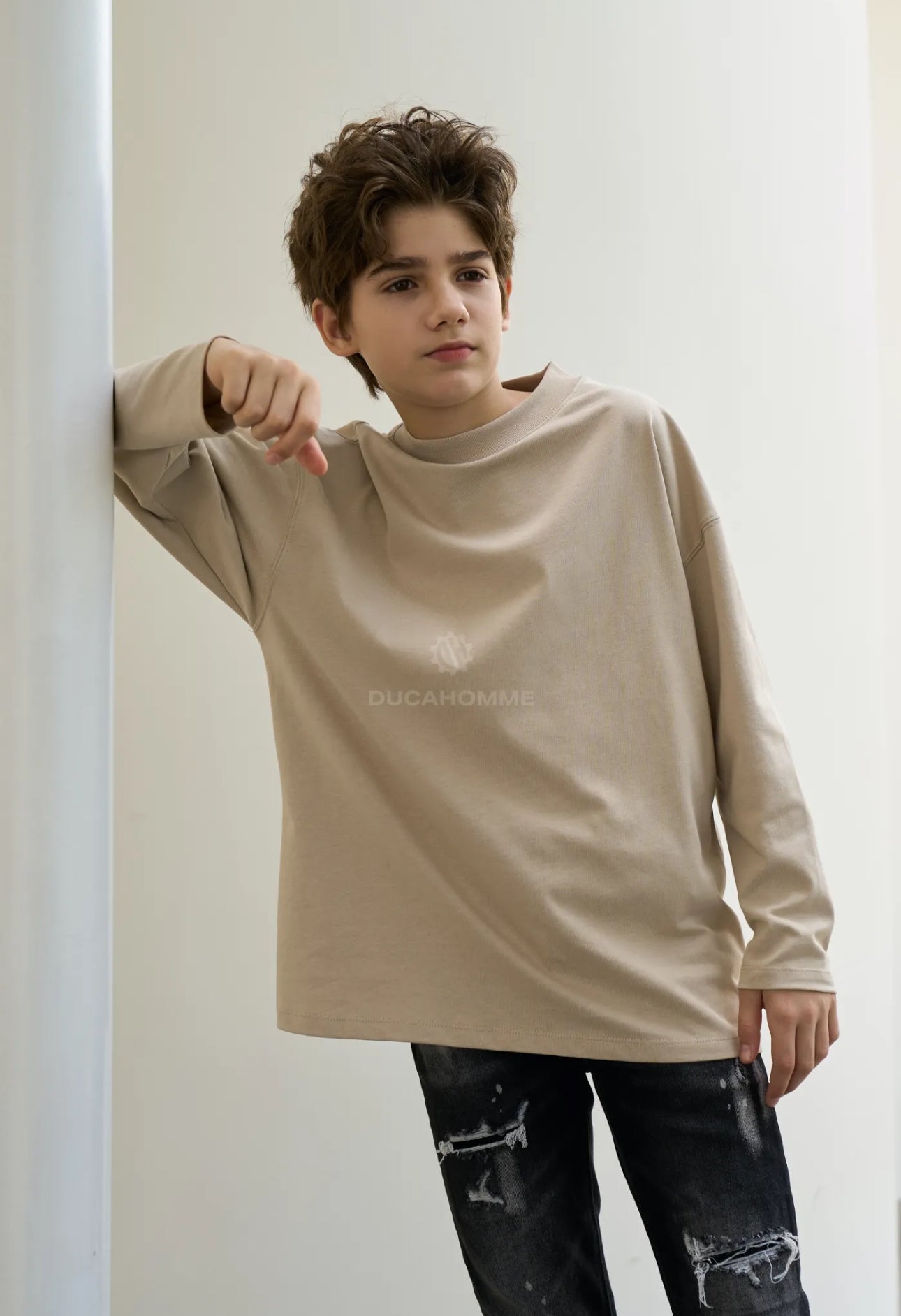 t shirt duca homme uomo maglietta doppia manica lunga