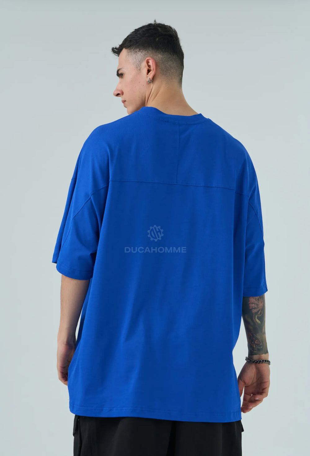 T Shirt Oversize Long Fit Uomo Duca Homme Blu