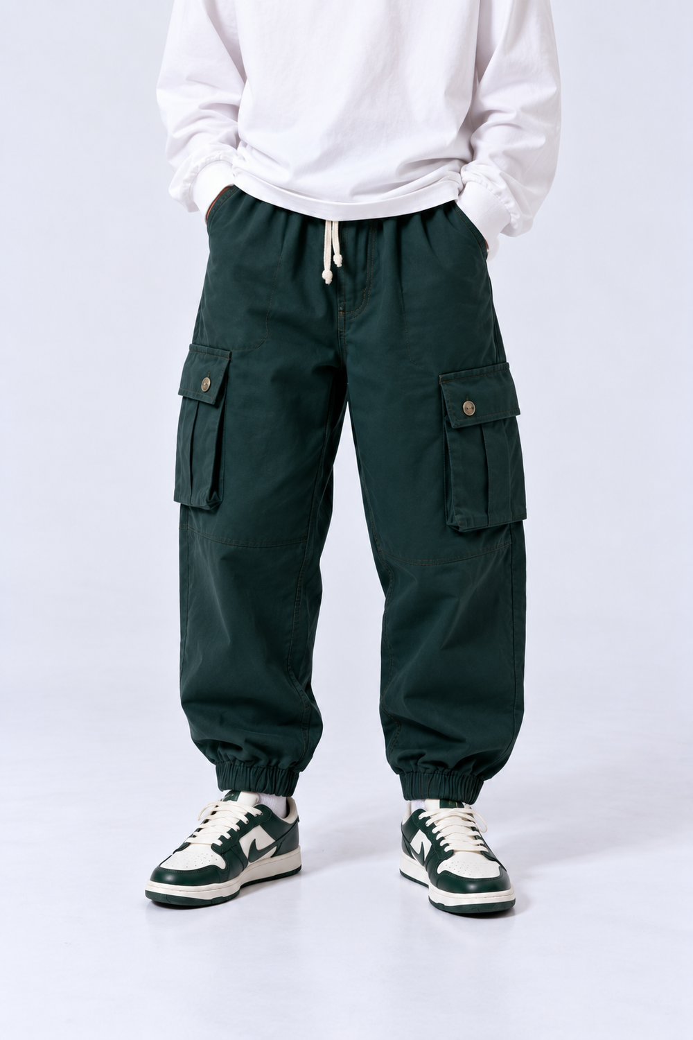 Pantalone Cargo | Duca Homme (verde)
