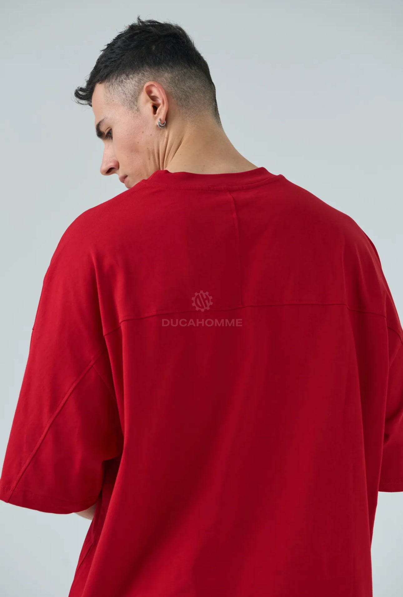 Maglietta Ampia Lunghezza Extra Rossa Uomo - Duca Homme