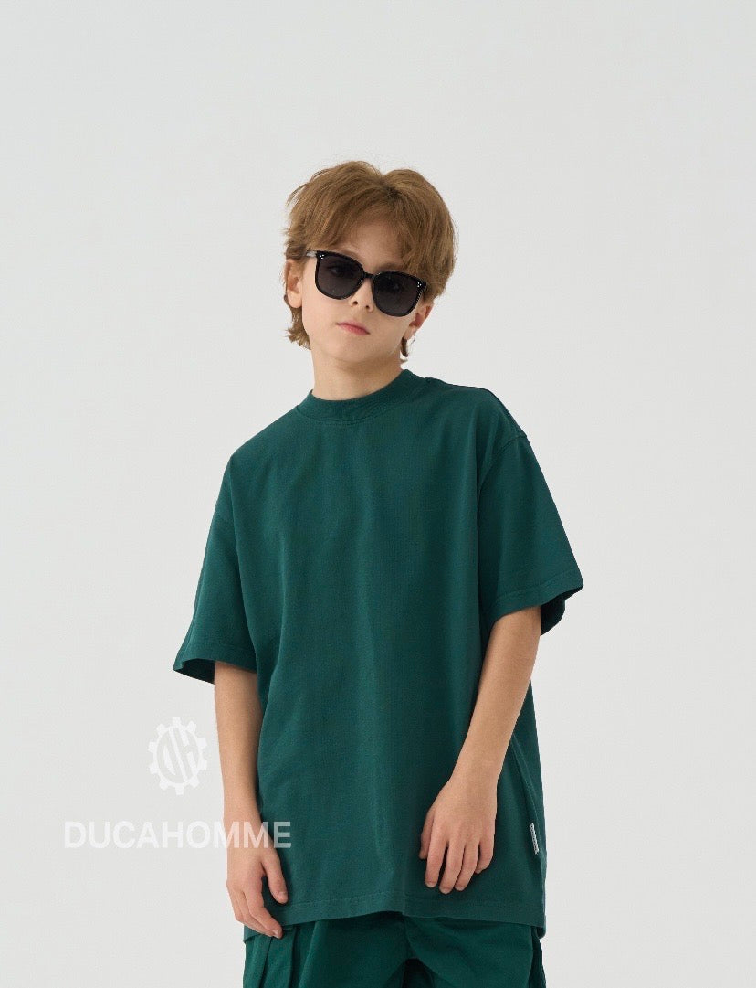 T Shirt Bambino Oversize Duca Homme Verde Gucci