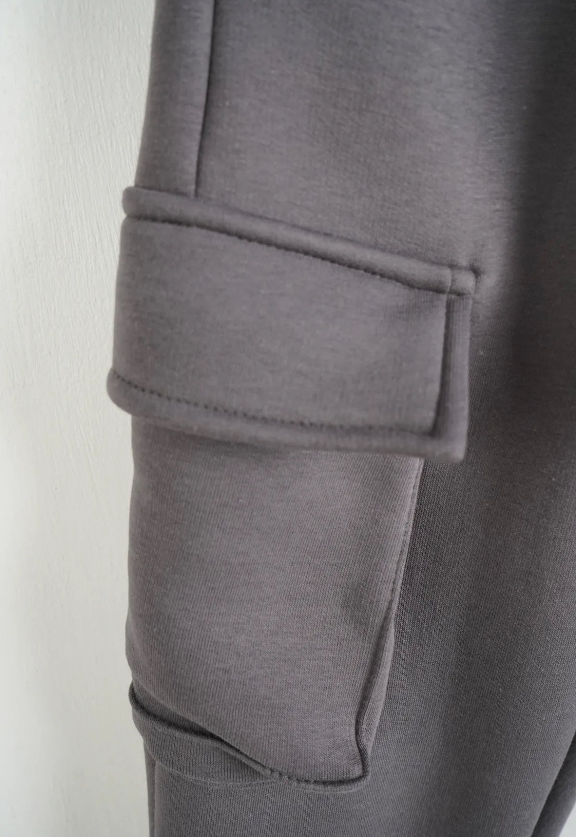 Pantaloni Cargo Felpati Bambino Grigio Piombo - Duca Homme Junior