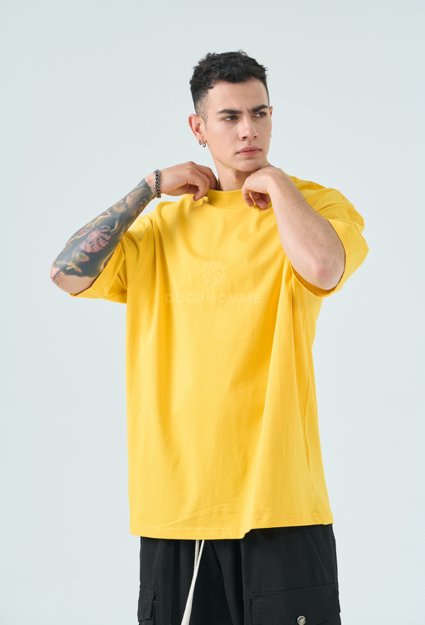 T Shirt Loose Fit Uomo Duca Homme Giallo