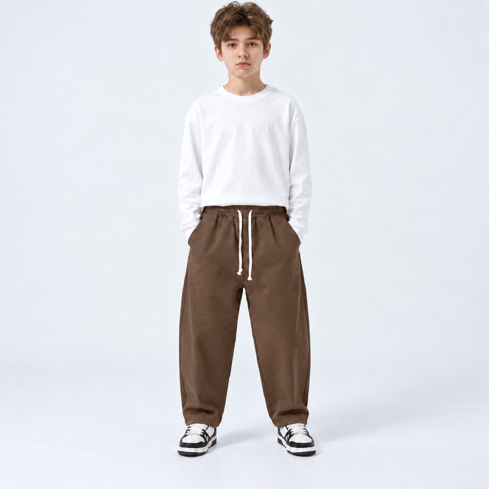 Pantalone Baggyfit-Duca Homme (marrone)