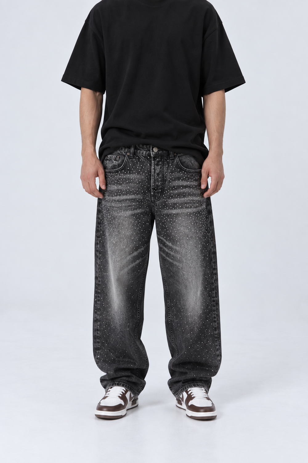 Jeans Baggy Brillantinato | Duca Homme