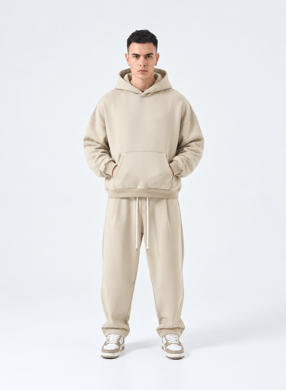 Completo Felpato Balloon Fit | Duca Homme (beige)