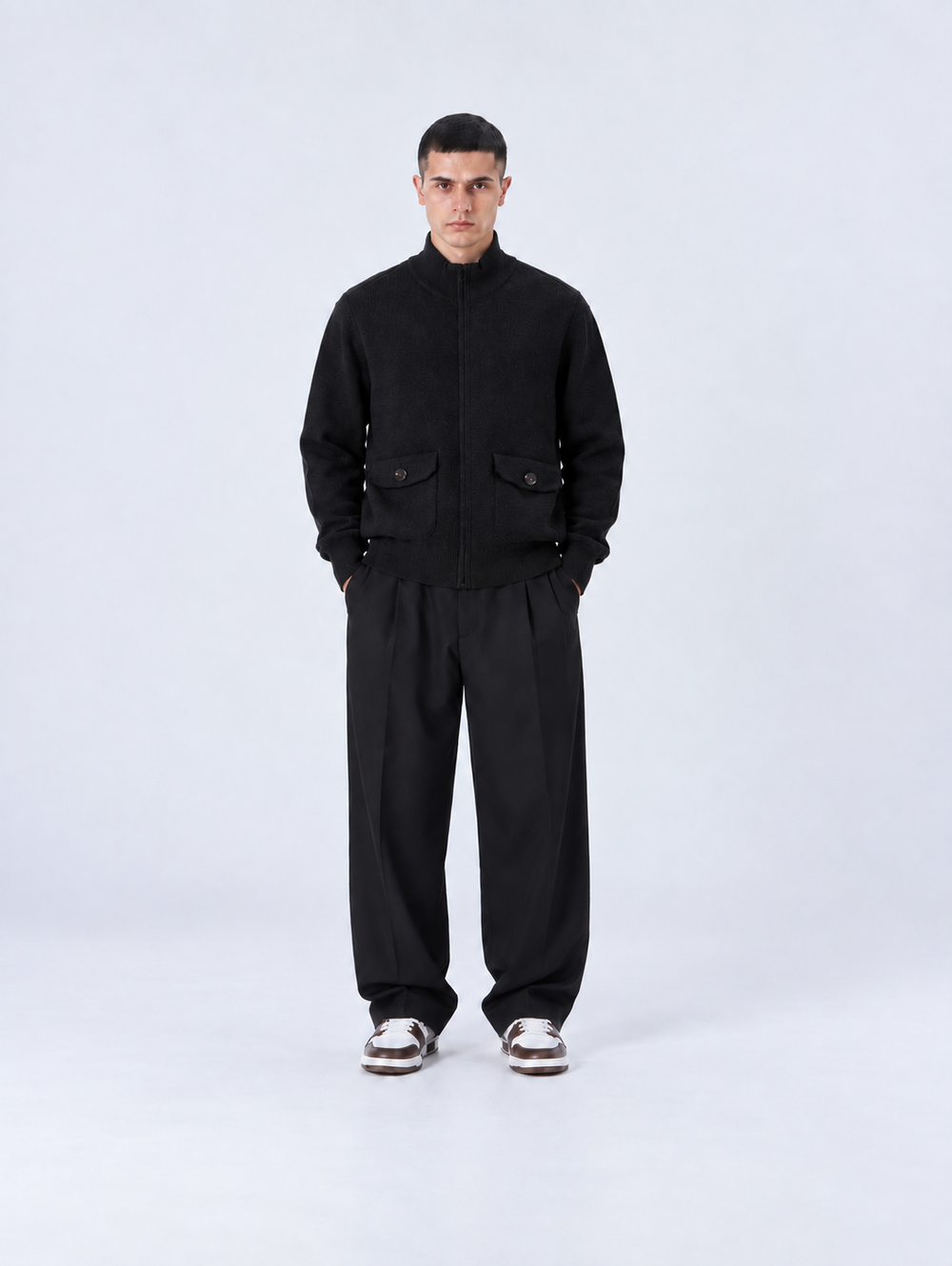 Cardigan Full Zip | Duca Homme (nero)