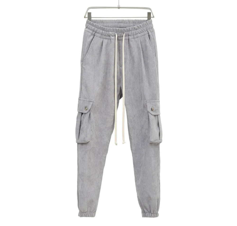 Pantalone Costine Grigio Chiaro Garzato Bambino - Duca Homme