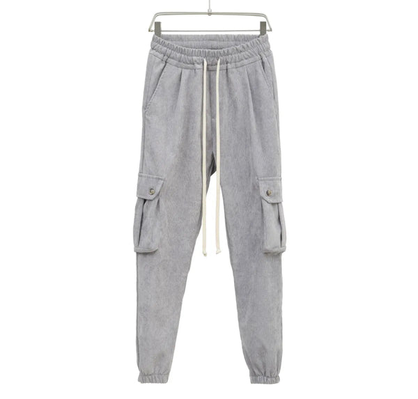 Pantalone Costine Grigio Chiaro Garzato Bambino - Duca Homme