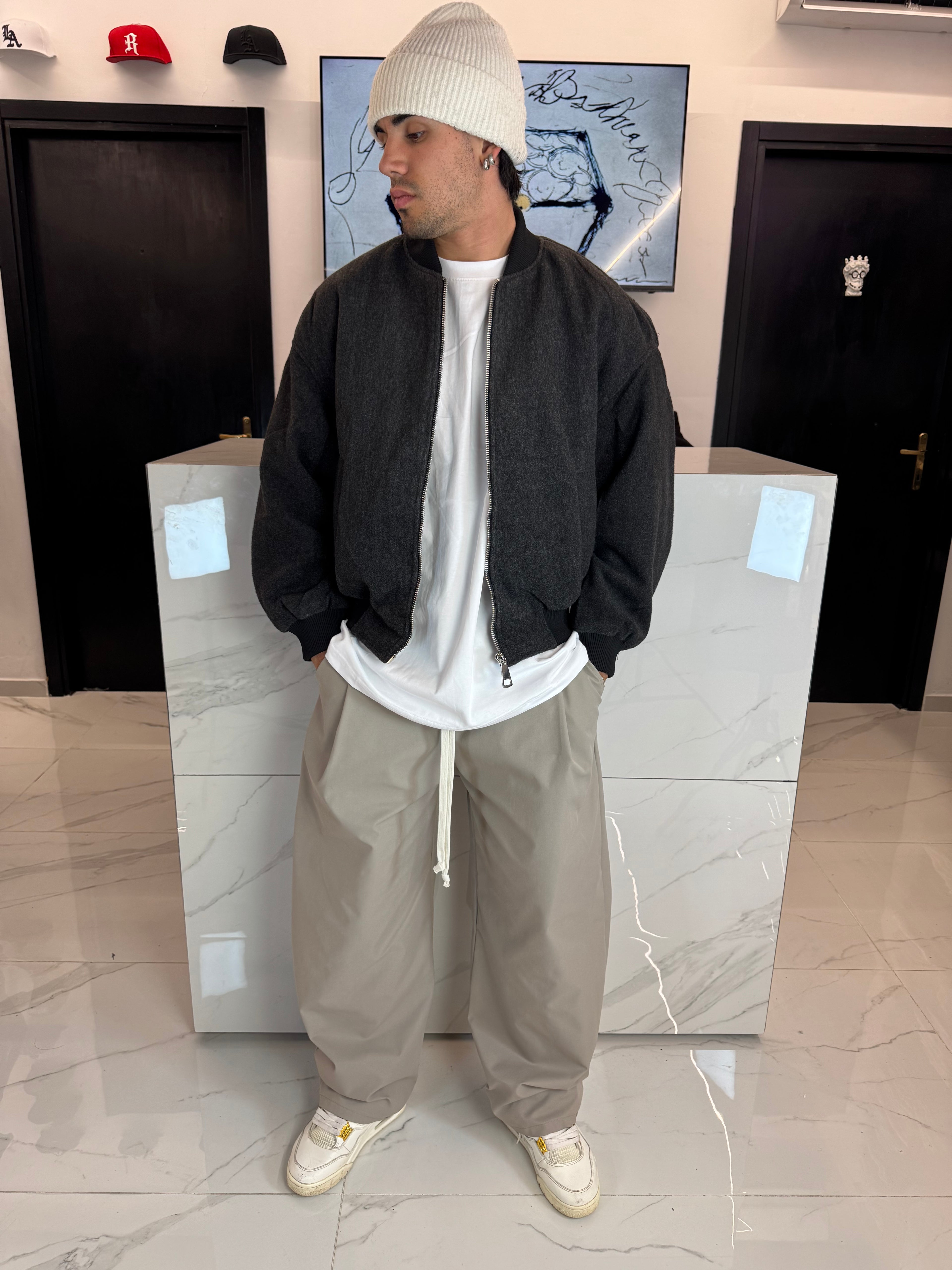 Pantaloni in Cotone Duca Homme Uomo | Oversize Baloon Fit | Fango