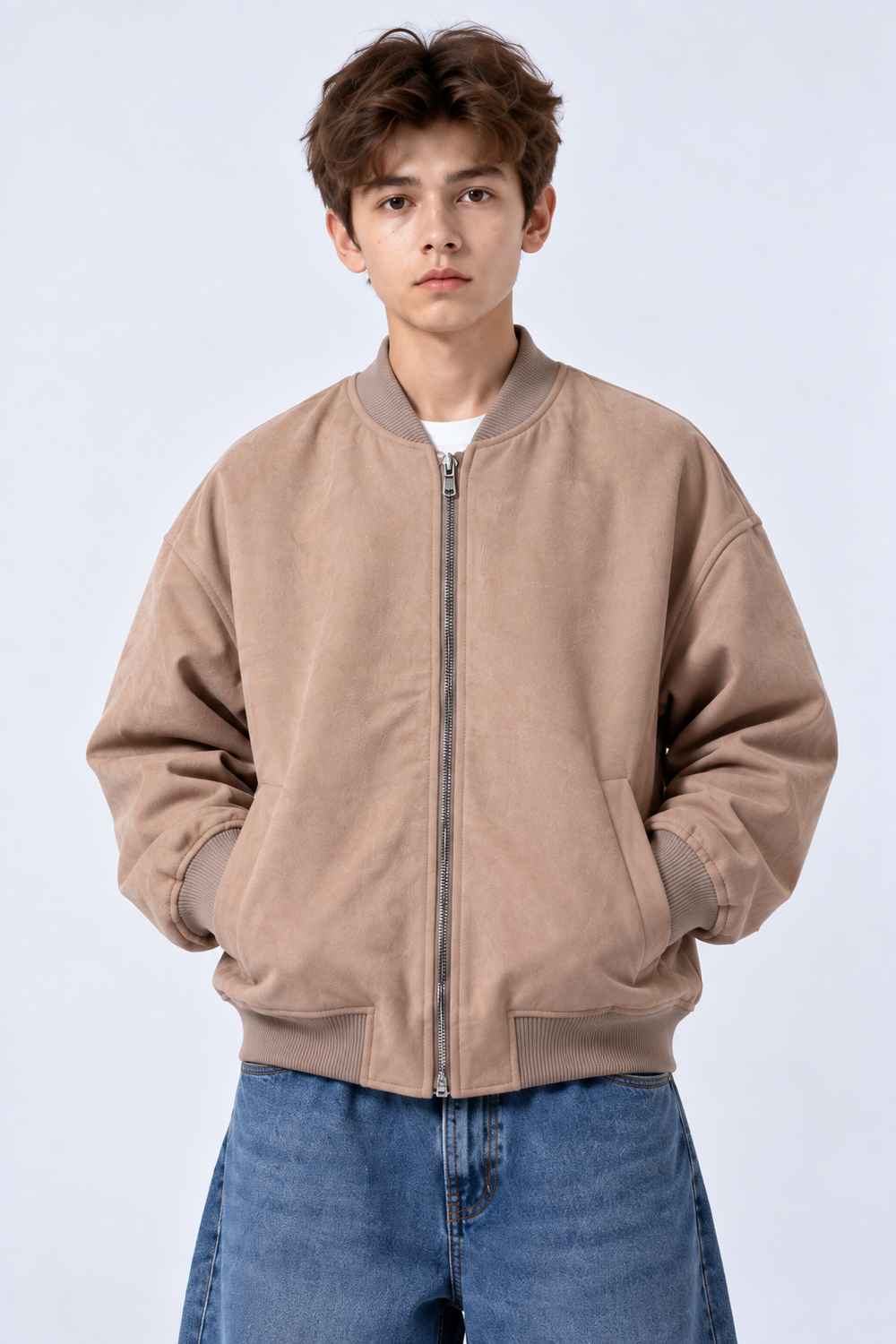 Giacca Costine Zip | Duca Homme (beige)